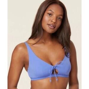 NWOT Andie Swim Crete Top Bikini Top Periwinkle Purple Size Small S Front Tie
